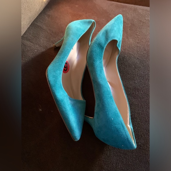 J. Crew Elegant Teal Suede Women's Pumps Sz 6 - Picture 4 of 6